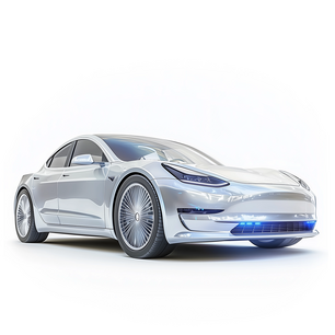 Sicherheit im PKW Illustration eines modernen Autos mit Sicherheitsmerkmalen.